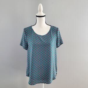 Nordstrom Pleione Short Sleeve Relaxed Fit Blouse Top S